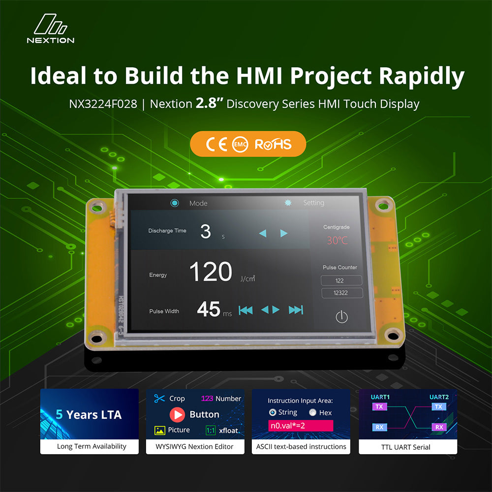 Nextion NX3224F028 2.8" Discovery Series HMI Touch Display