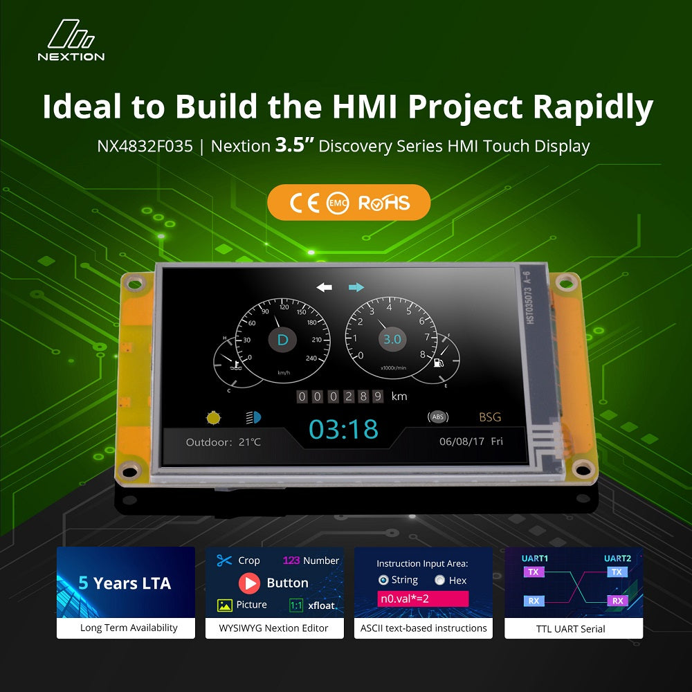 Nextion NX4832F035 3.5" Discovery Series HMI Touch Display
