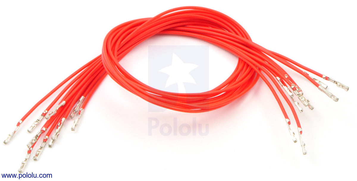 Wires w/ Pre-Crimped Terminals F-F 30cm Red x10