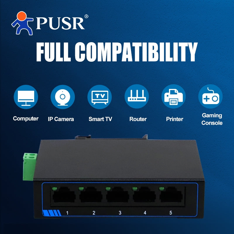 USR-SF1005 Unmanaged 5-Port 10/100 Mbps Ethernet Switch