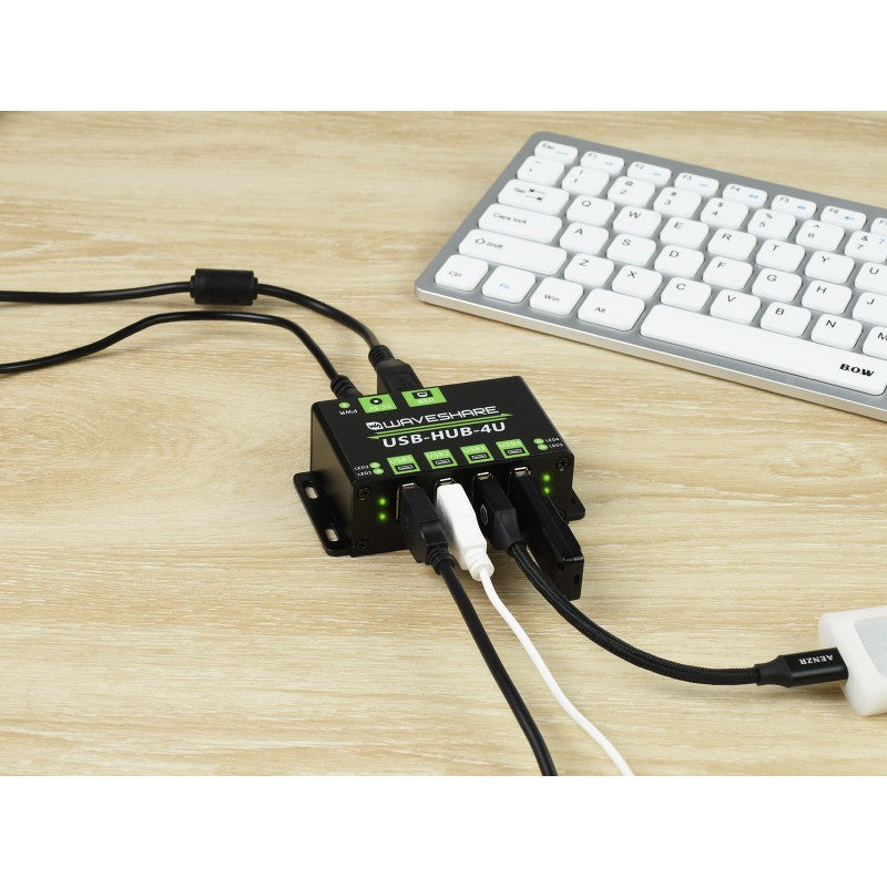 Waveshare Industrial Grade USB HUB, Extending 4x USB 2.0 Ports