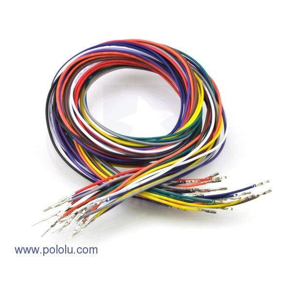 Ribbon Cable with Pre-Crimped Terminals 10-Color M-F 24 (60 cm)