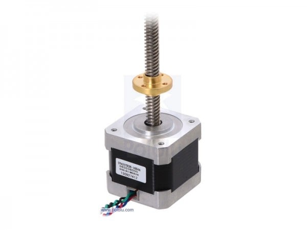Stepper Motor with 28cm Lead Screw: Bipolar, 200 Steps/Rev, 42x38mm, 2.8V,  1.7 A/Phase
