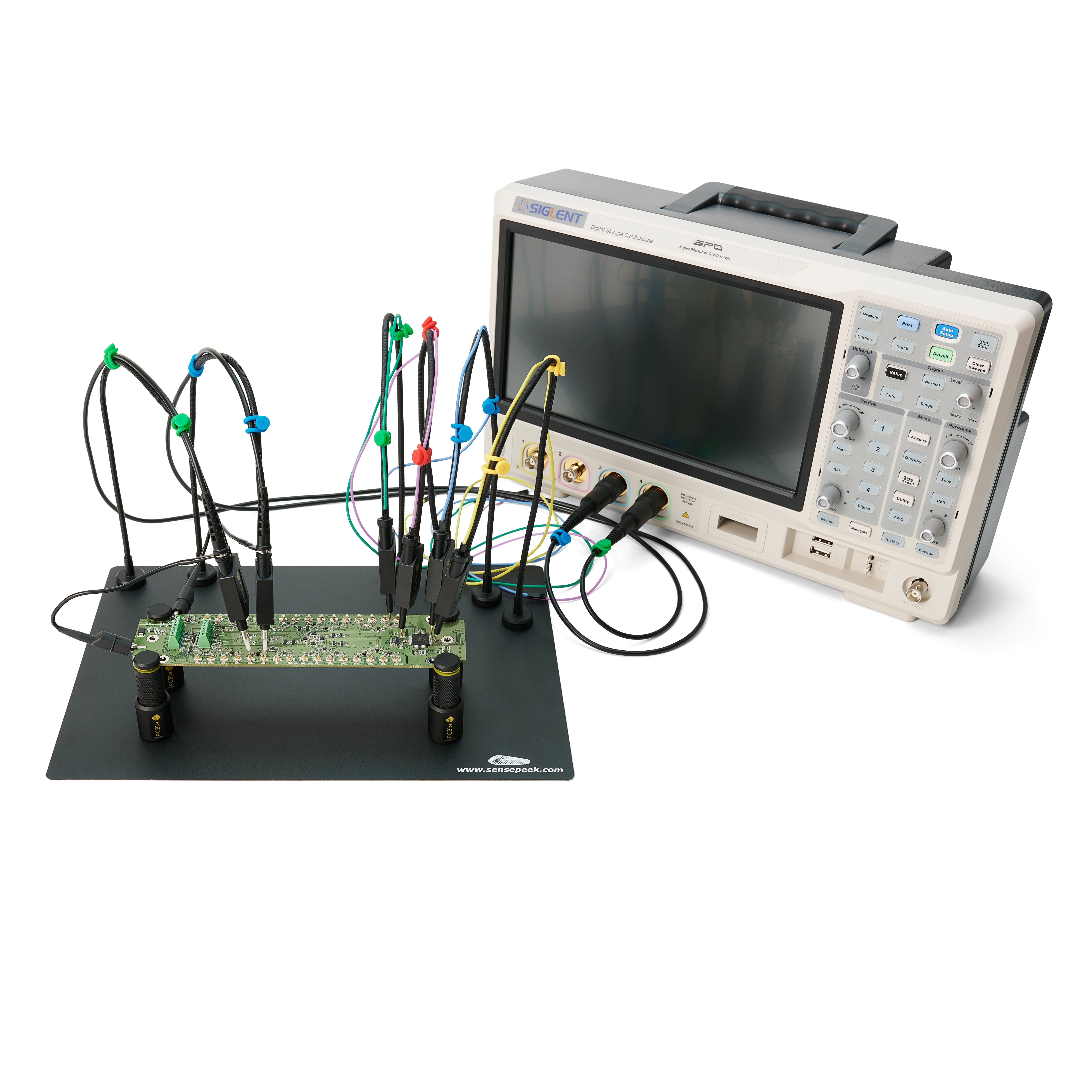 Sensepeek PCBite kit with 2x SQ500 500 MHz and 4x SQ10 handsfree probes