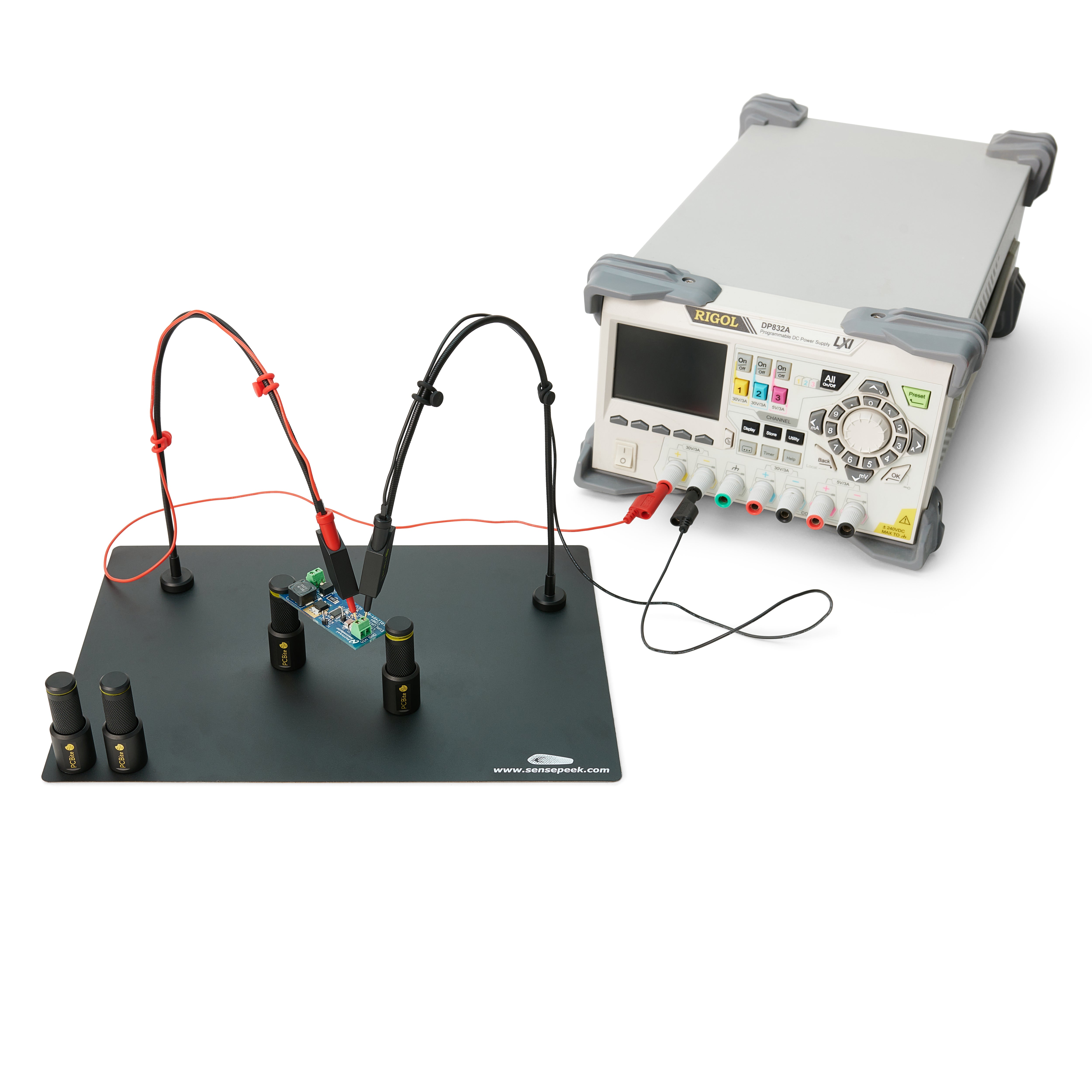 Sensepeek PCBite kit with 2x SQ500 500 MHz and 4x SQ10 handsfree probes
