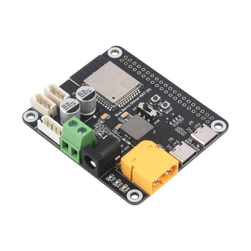 Serial Bus Servo Driver HAT, Integrates ESP32 and Servo Control Circuit