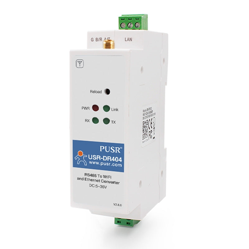 USR-DR404 Industrieller RS485 zu Ethernet & WiFi Konverter (DIN-Hutschiene)