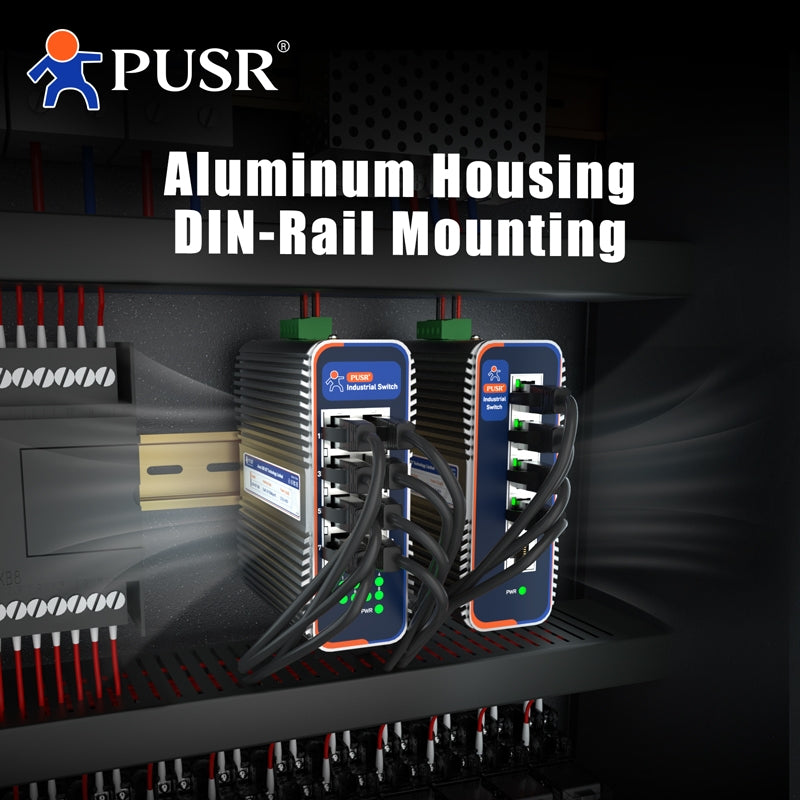 USR-ISF1005 Unmanaged Industrial 5-Port Ethernet Switch (DIN-Hutschiene)