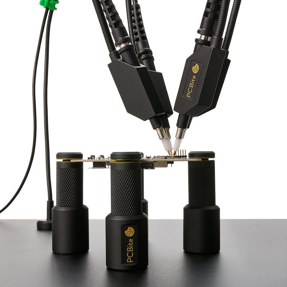 PCBite kit with 2x SQ500 500 MHz handsfree oscilloscope probes