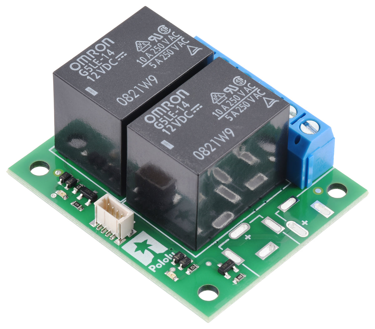 Pololu Basic 2-channel SPDT relay module with 12V relay