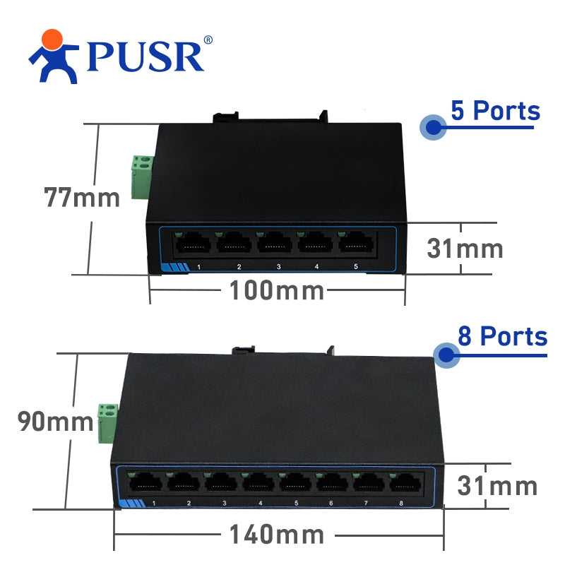 USR-SF1008 Unmanaged 8-Port 10/100 Mbps Ethernet Switch