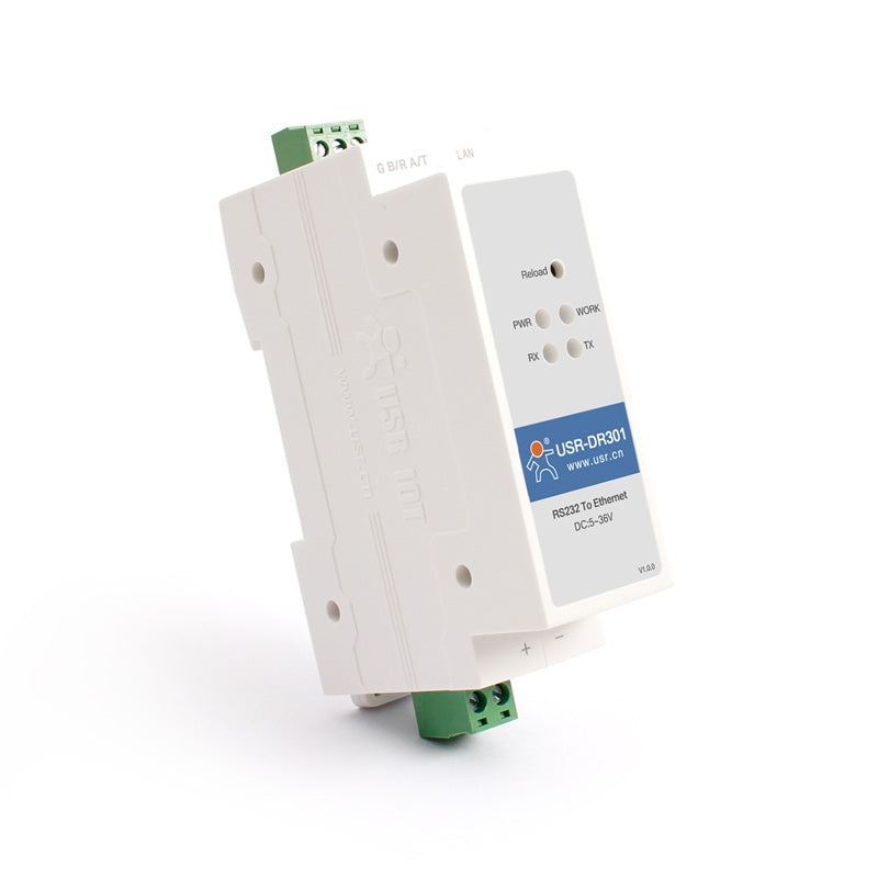 USR-DR301 Industrieller RS232 zu Ethernet Konverter (DIN-Hutschiene)