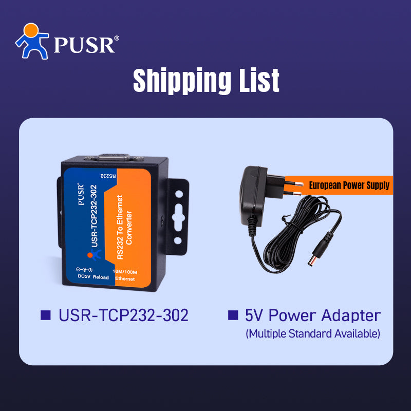 USR-TCP232-302 Industrieller RS232 zu Ethernet Konverter