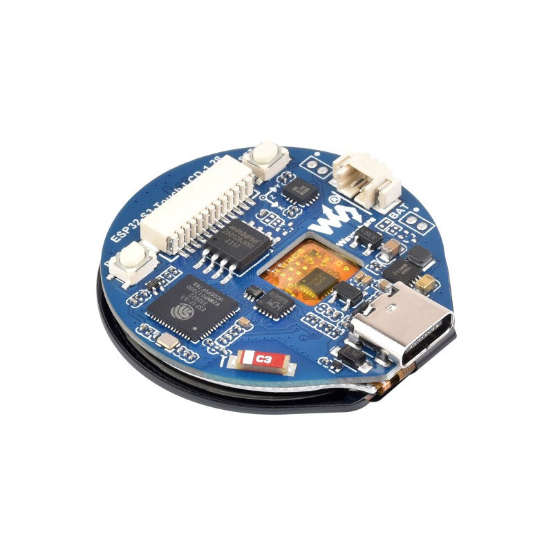 Waveshare ESP32-S3 Development Board, with 1.28" Round Touch LCD, Accelerometer And Gyroscope Sensor
