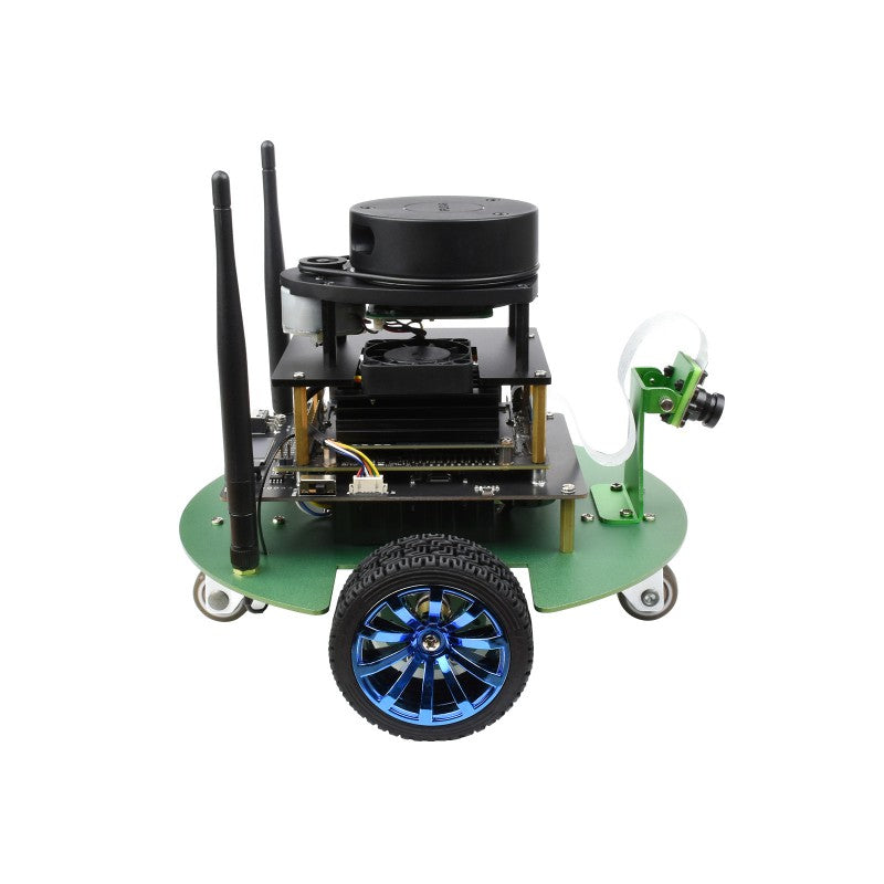 Waveshare JetBot Professional Version ROS AI Kit B, Dual Controllers AI Robot, Lidar Mapping