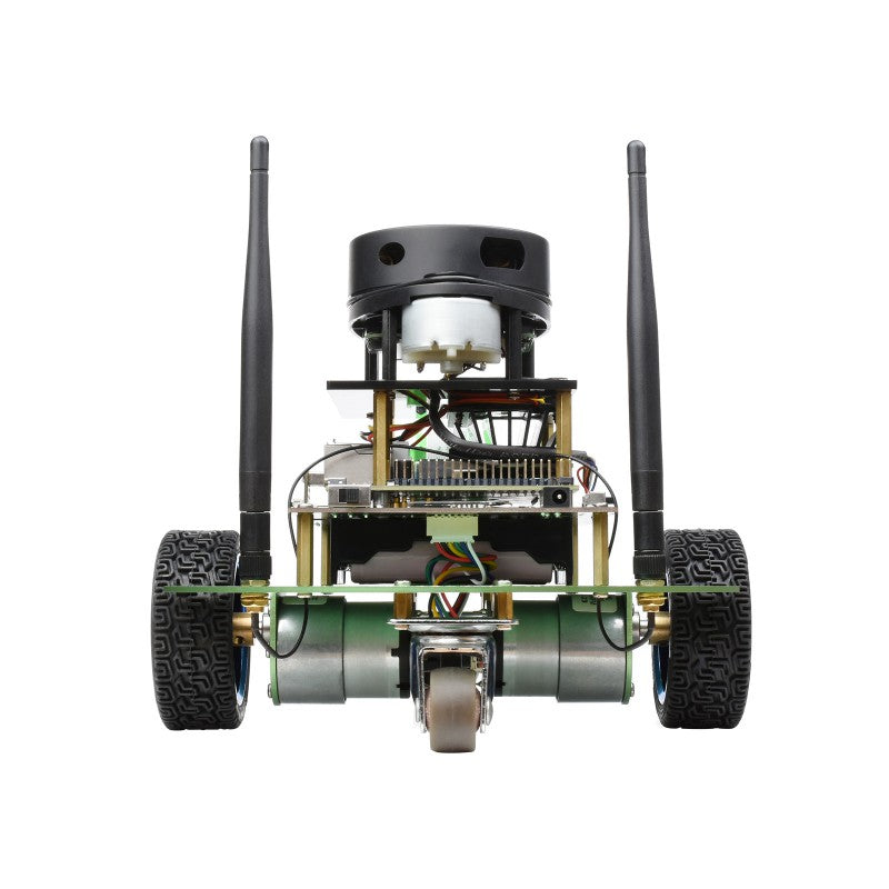 Waveshare JetBot Professional Version ROS AI Kit B, Dual Controllers AI Robot, Lidar Mapping