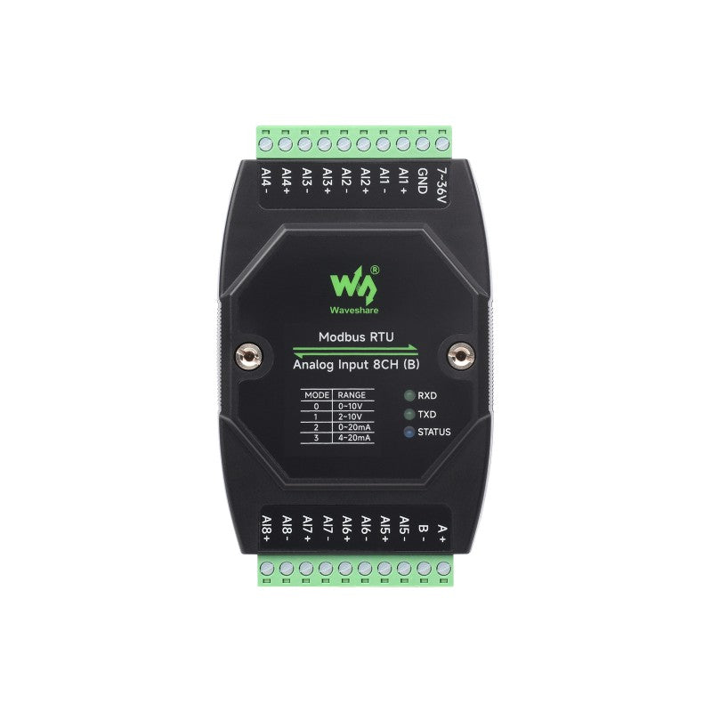 Waveshare Industrial 8-Channel Analog Acquisition Module, Voltage Mode