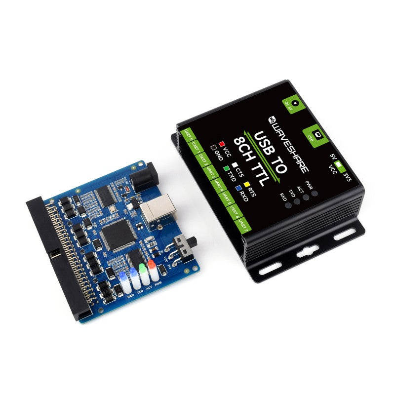 Waveshare Industrial USB to 8-Channel TTL Converter, USB to UART