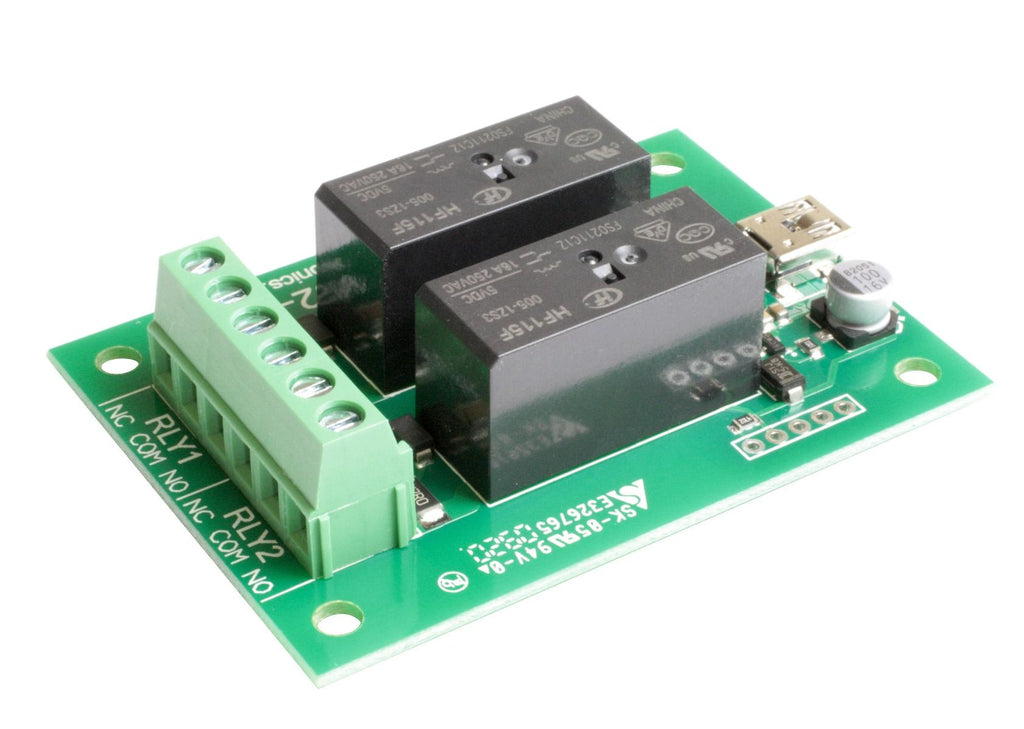 USB-RLY02-SN - 2 x 16A USB relay module